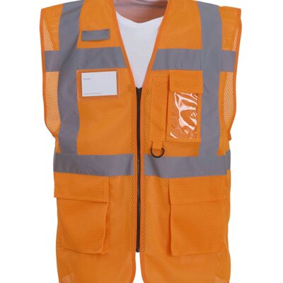 Hi-vis top cool open-mesh executive waistcoat (HVW820) Thumbnail