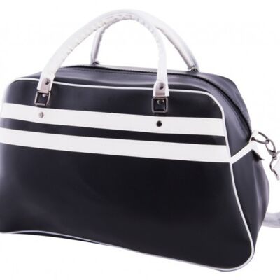 Retro Sporttas Zwart/Wit Thumbnail